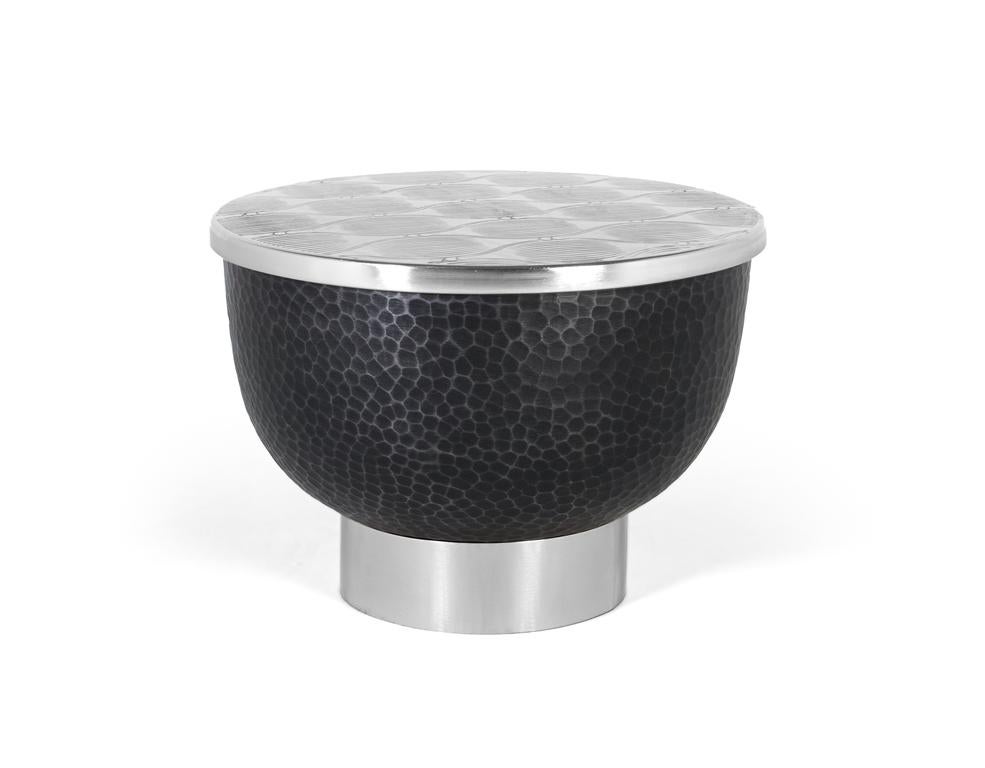 Ronda stołu z szarym aluminium Foncé