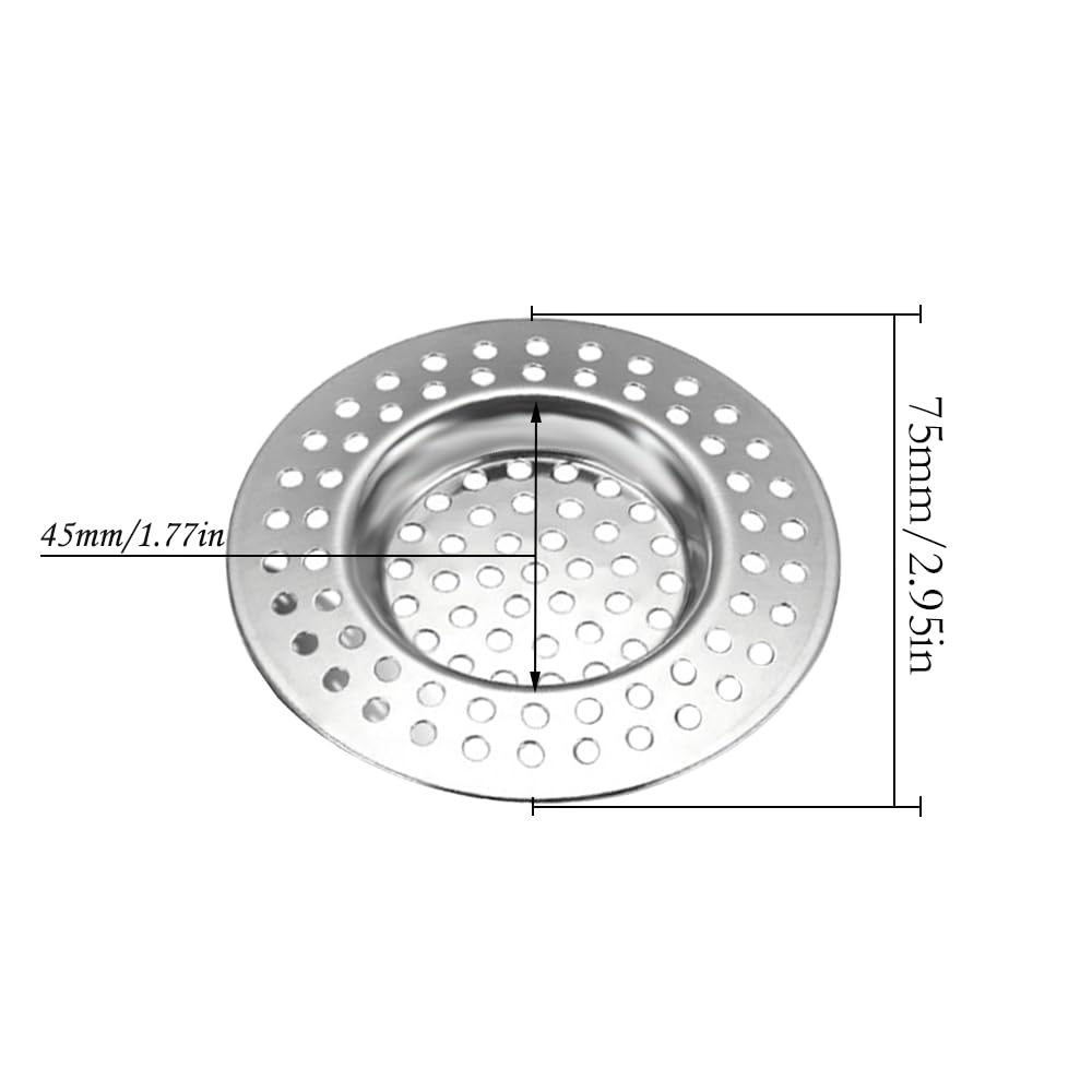 Filtro per lavello da cucina Filtro a griglia per lavello Filtro a rete in acciaio inossidabile Foro di scarico Protezione contro intasamento Accessori da cucina  13