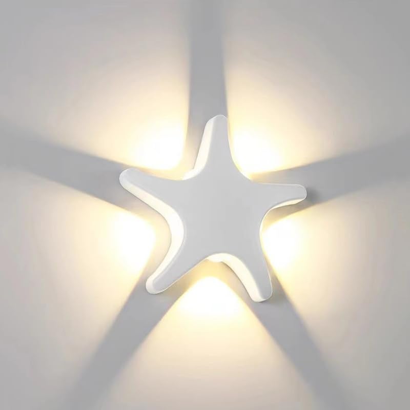 Wodoodporna zewnętrzna lampa ścienna, oświetlenie dekoracyjne do korytarza i na balkon, 220 V, 5 W, biała, światło białe