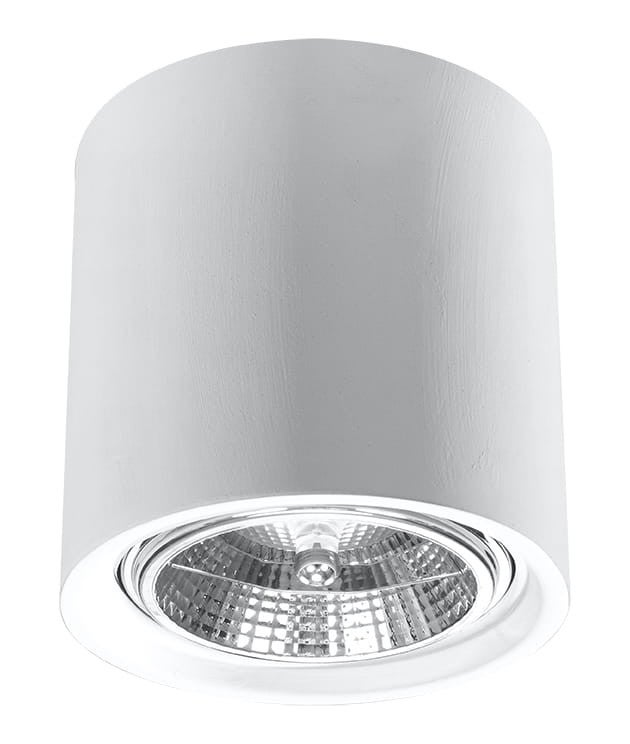 Reflektor sufitowy spot natynkowy Kalu okrągły biały 1xGU10x40W wym: 14 x 14 cm ceramika / gips Sollux Lighting