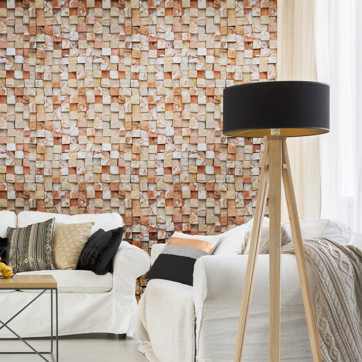 Adesivi rivestimento in pietra design - Sticker adesivo - adesivi murali - 50x50cm - 3