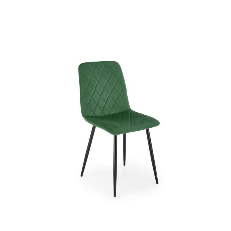 Krzesło tapicerowane K525 VELVET ciemne zielone