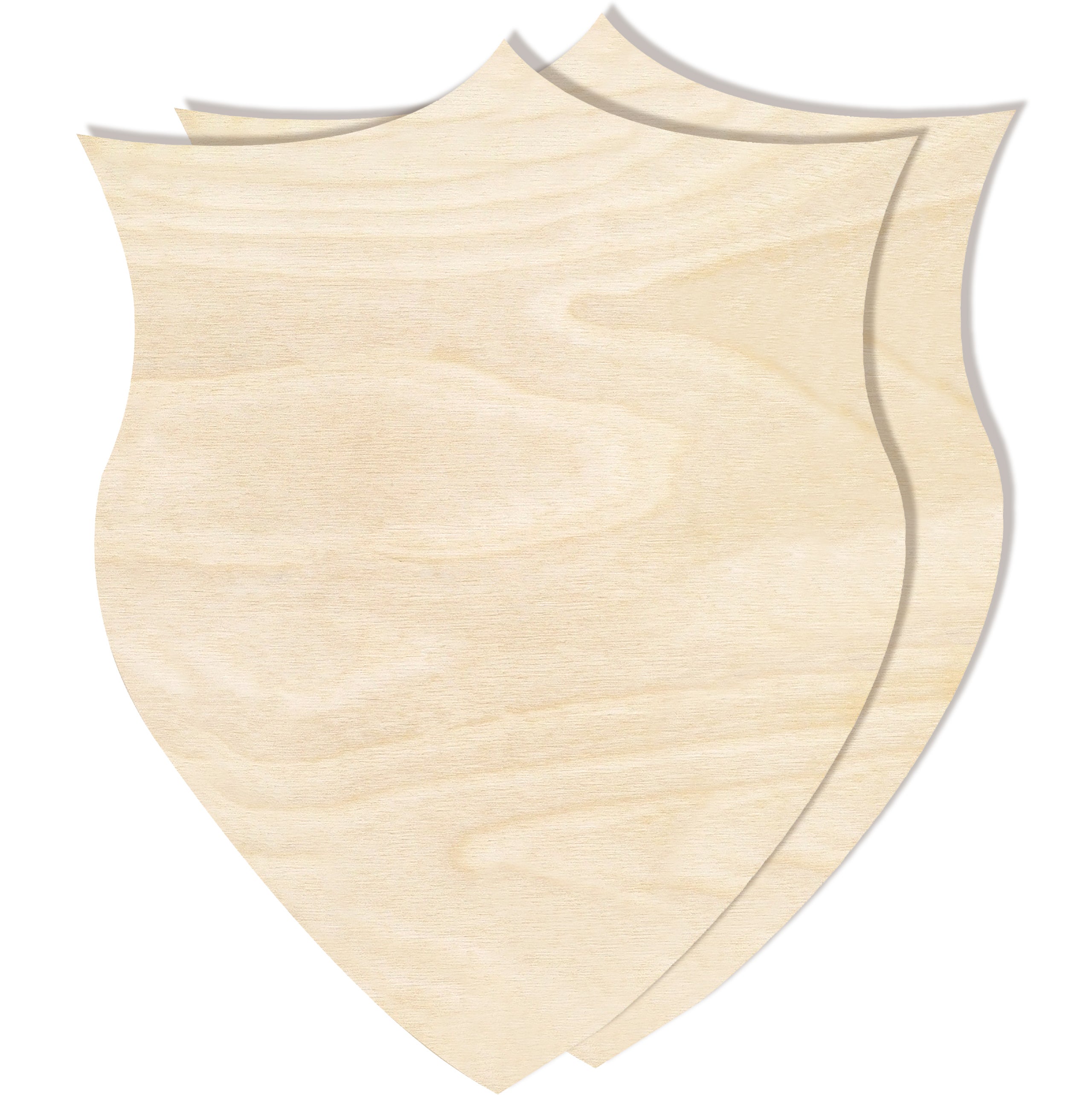 Creative Deco 2 Formes Bouclier Bois 30x24cm - Découpes Contreplaqué Non Peint Pour DIY, Décoration Et Peinture