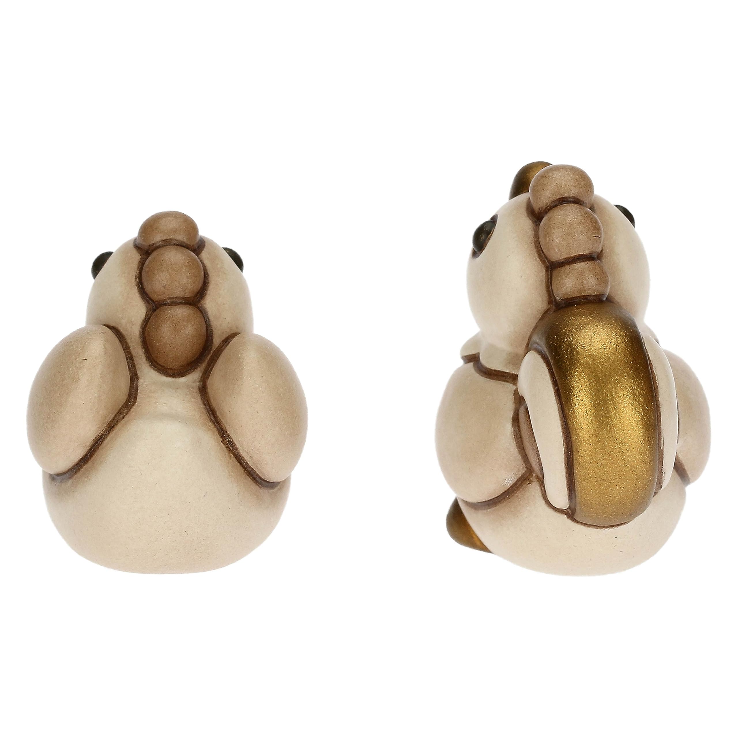 THUN - Set Gallo e Gallina in Ceramica Decorata a Mano, Linea Presepe Classico, Decorazioni Natale Casa, Gallo 3.2x2.4x3.5, Gallina 3x2.4x3 cm h - 3