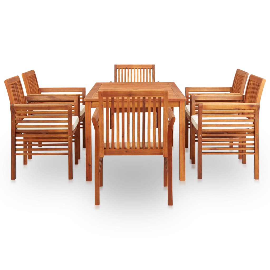 Maison Exclusive - Set da Pranzo da Giardino 7 pz con Cuscini Massello di Acacia - 3