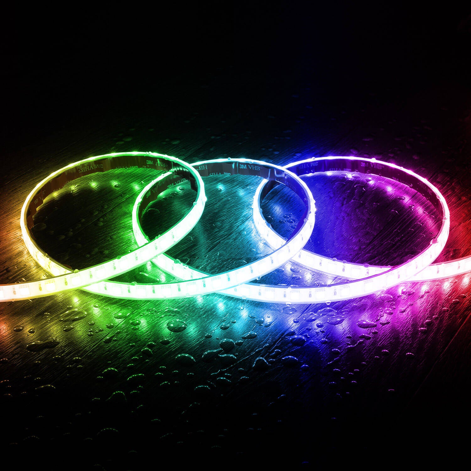 KISUFU Striscia LED RGB Neon 1m, SMD 5050 60LED/m, 220V Con Telecomando 24 Tasti, IP65 Flessibile Per Camera, Bar, Decorazione Esterna