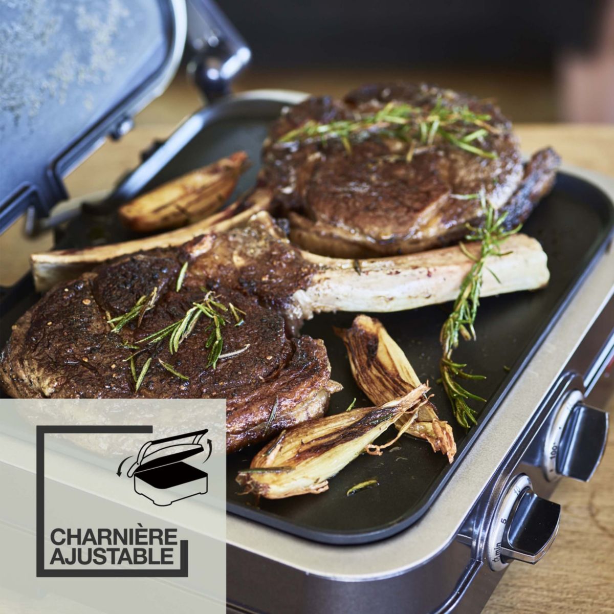 Grille-viande CUISINART GR47BE Elite plancha grill bleu nuit - 7
