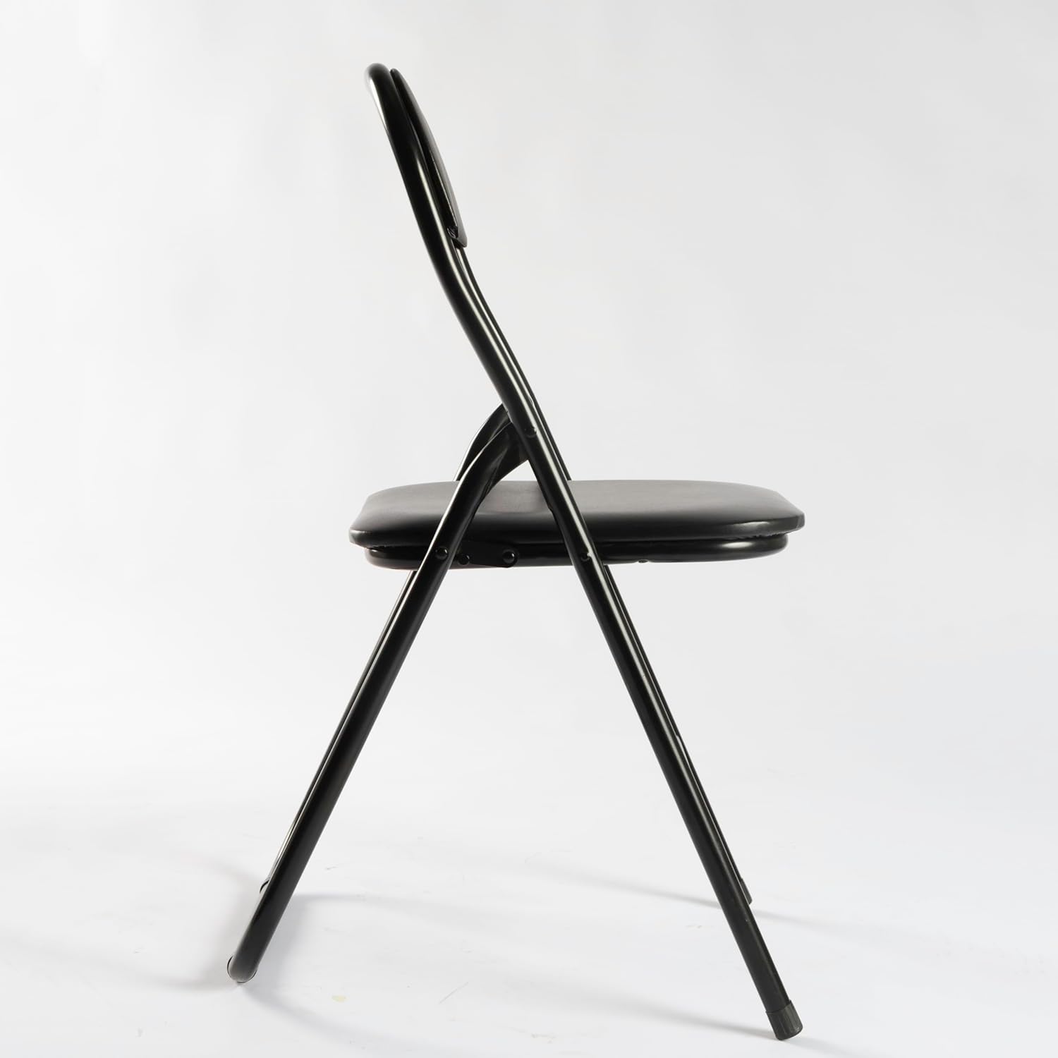 Silla Plegable Metal Acolchada Piel Sintética (Negra - Pack de 6 Unidades) - 4