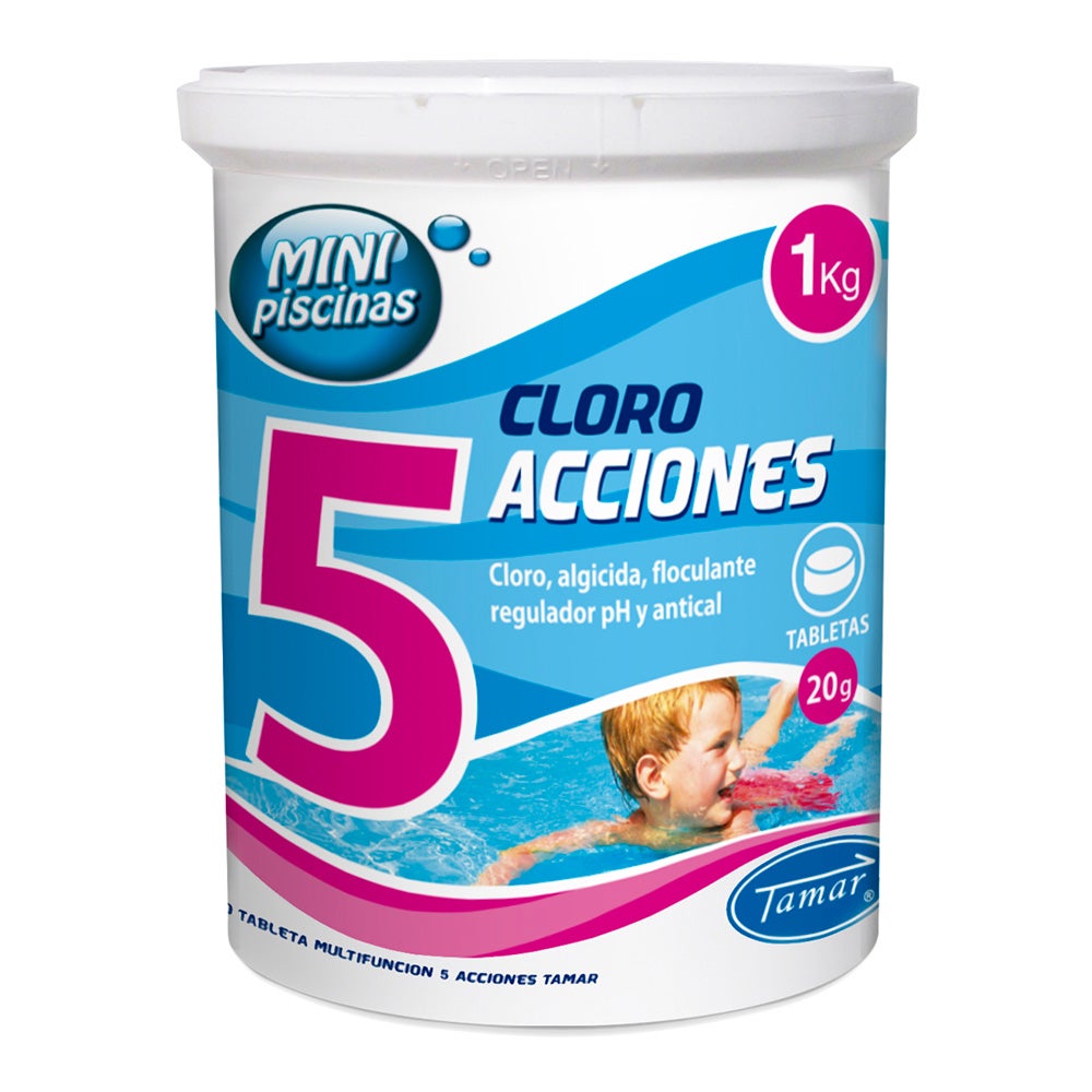 Chlore 5 actions pastilles 1kg tamar - 3