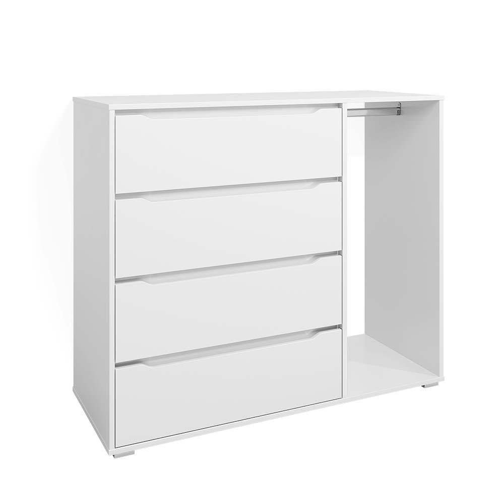 Vicco Szafa dziecięca Ruben, Biały, 120 x 101.9 cm z 4 szufladami