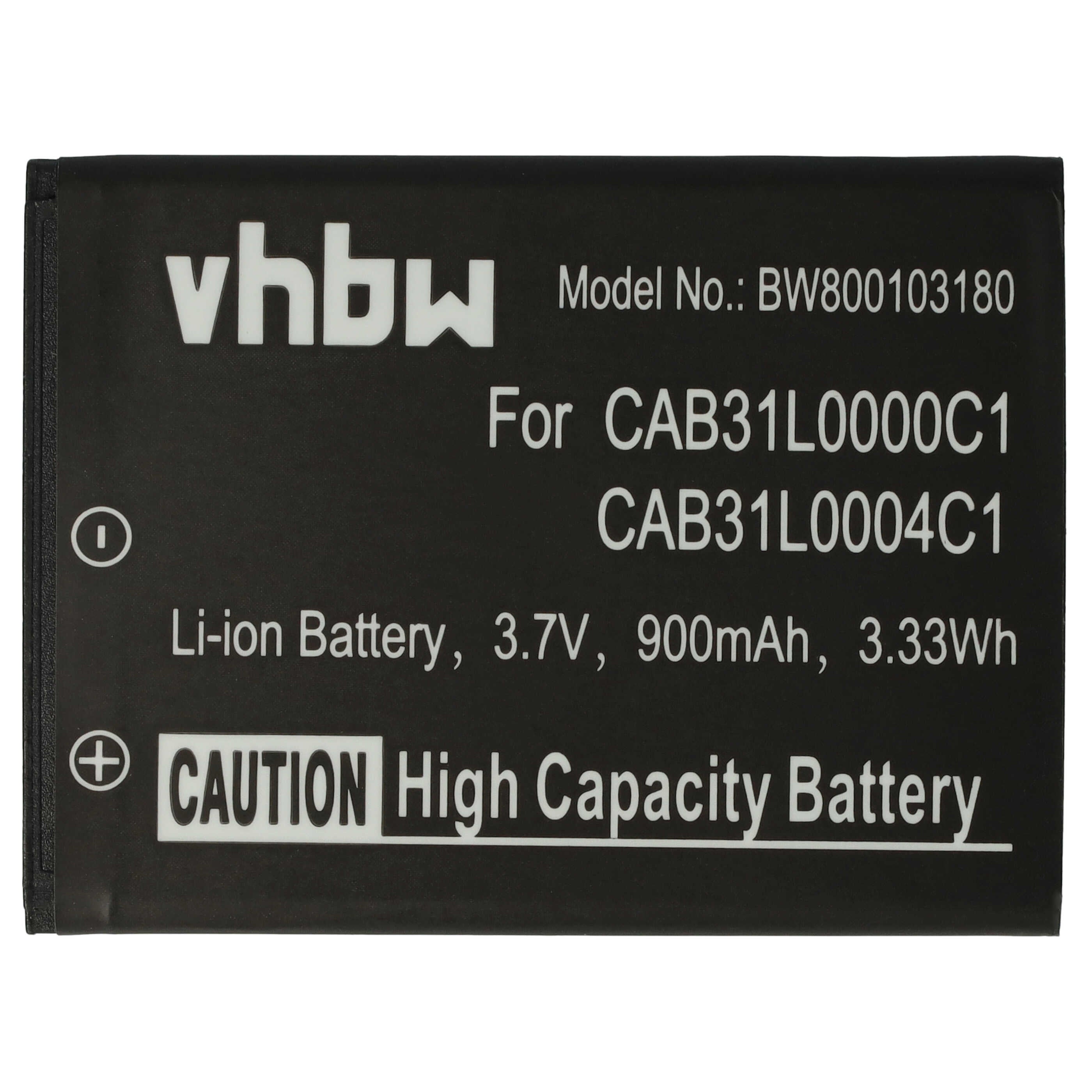 vhbw batteria sostituisce Alcatel CAB31L0000C1, CAB31L0000C2, CAB31L0001C1, CAB31L0004C1 per smartphone cellulare (900mAh, 3,7V, Li-Ion) - 6