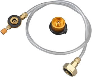 Adattatore Ricarica Gas Per Barbecue Campeggio – Bombola Serbatoio Esterno Butano – USA, Nylon+Rame+Alluminio