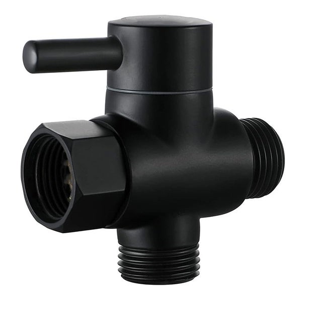 Ne de coupure de la colonne de douche vanne d'arrêt 1/2 valve de pommeau de douche un t douchette pour wc (Noir)