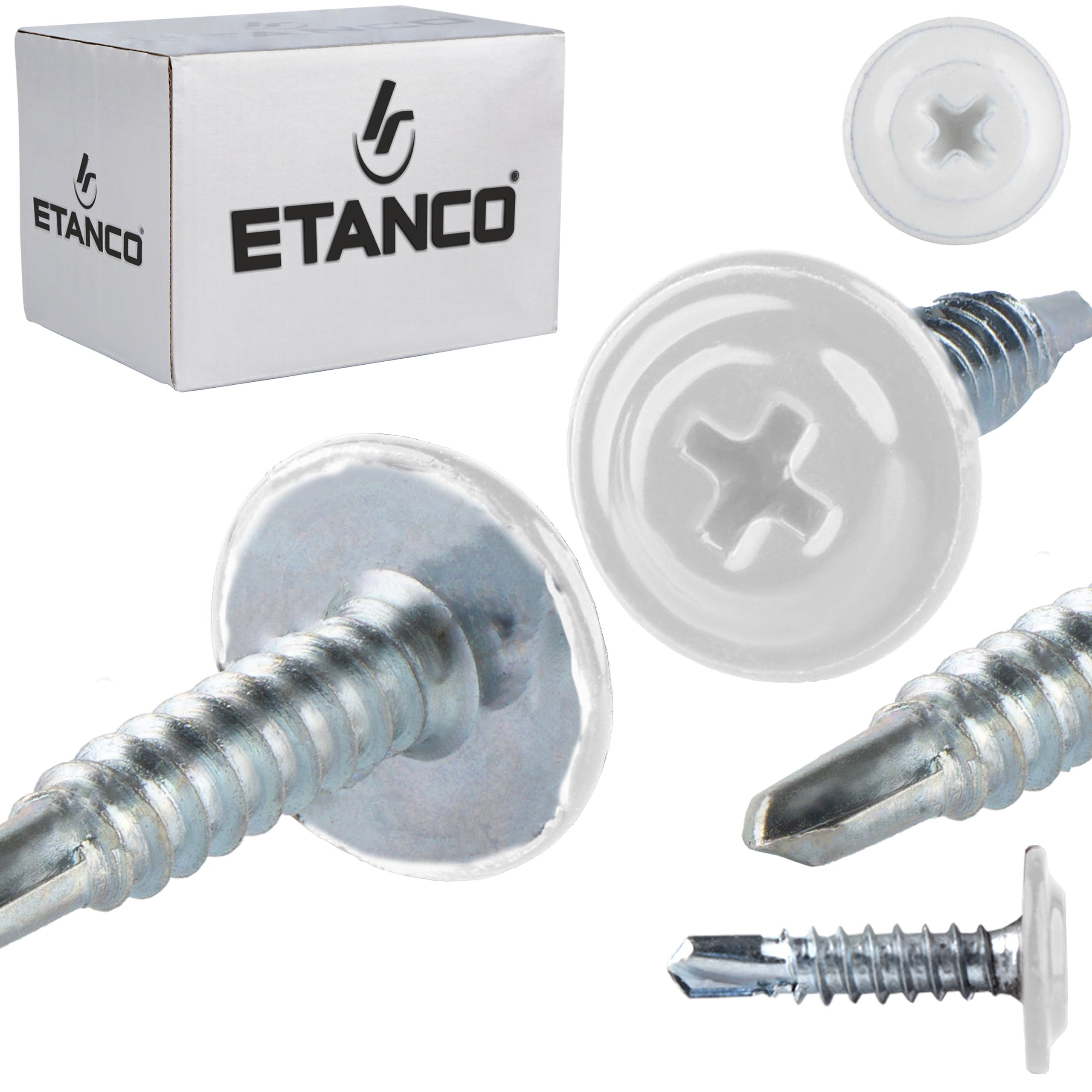 Wkręty podkładkowe Etanco GM-B 4,2x19 mm samowiercące RAL 9010 250szt