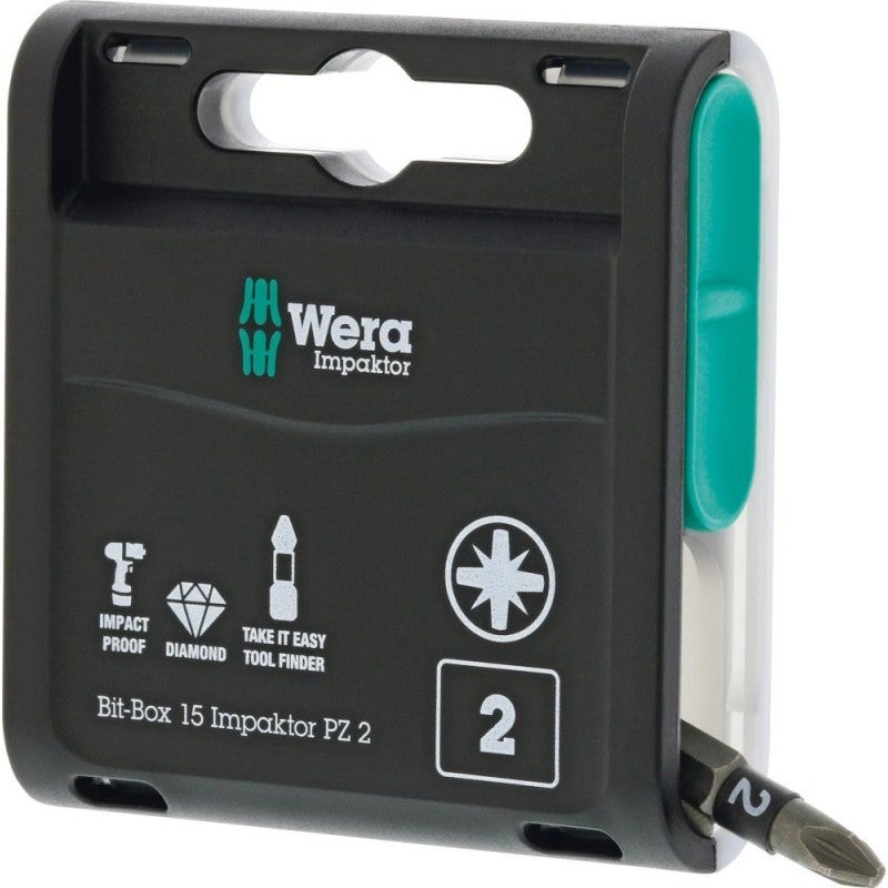 Wera Bit-assortiment, Bit-Box 15 Impaktor TX 30, 15-delig, 0505776001