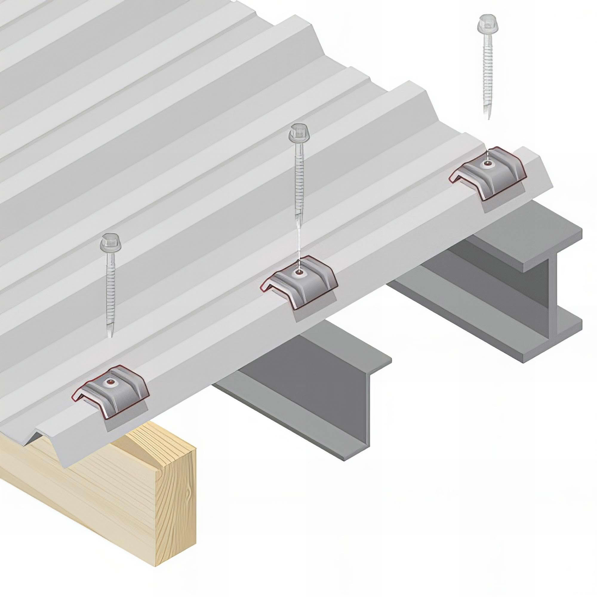Cavalier bac acier SCELL-IT Type C1- Gris poussière RAL7037 - Sachet de 100 - CAV-TC1-7037 - 2