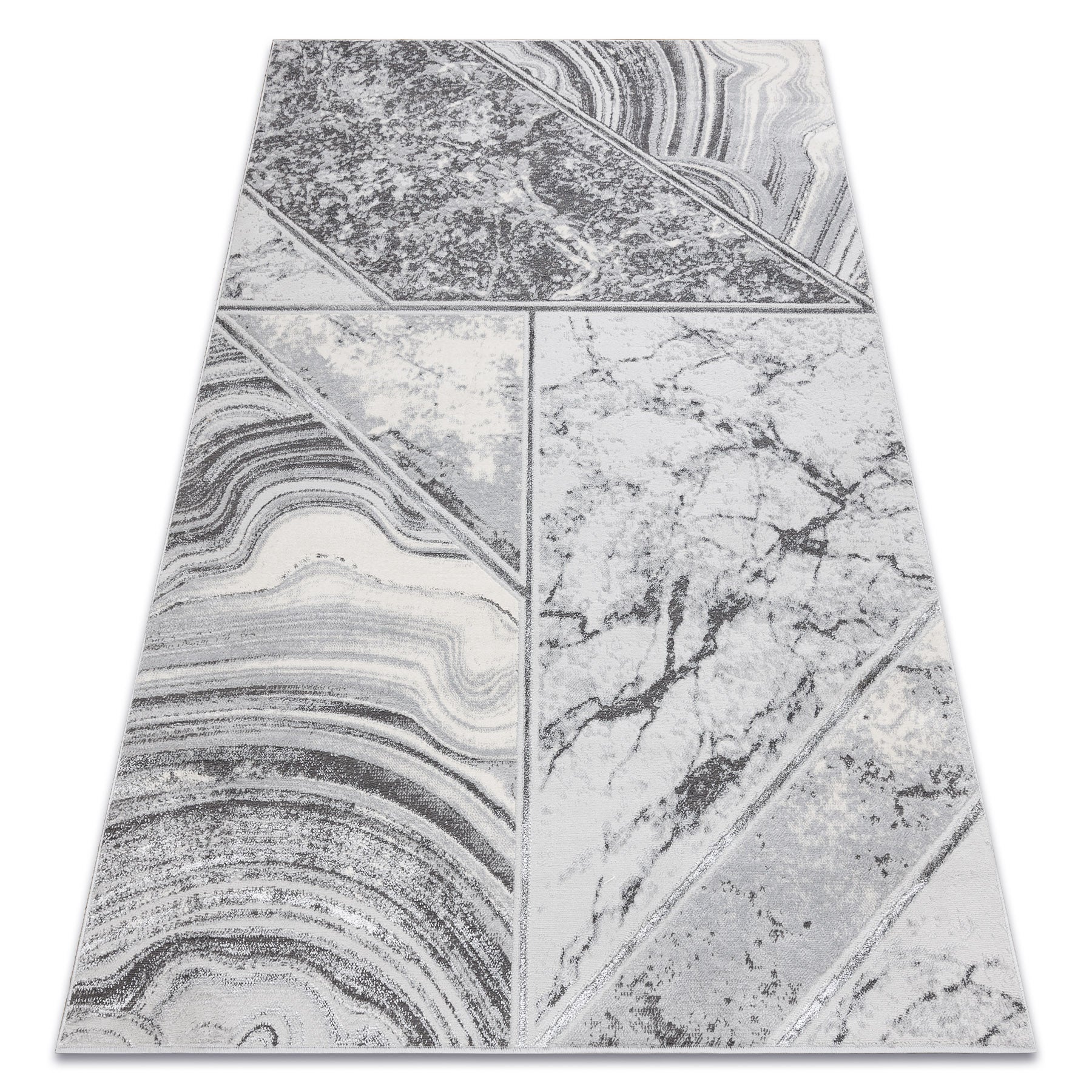 Dywan LIRA HE527 Natura, strukturalny, nowoczesny, glamour - szary 80x150 cm