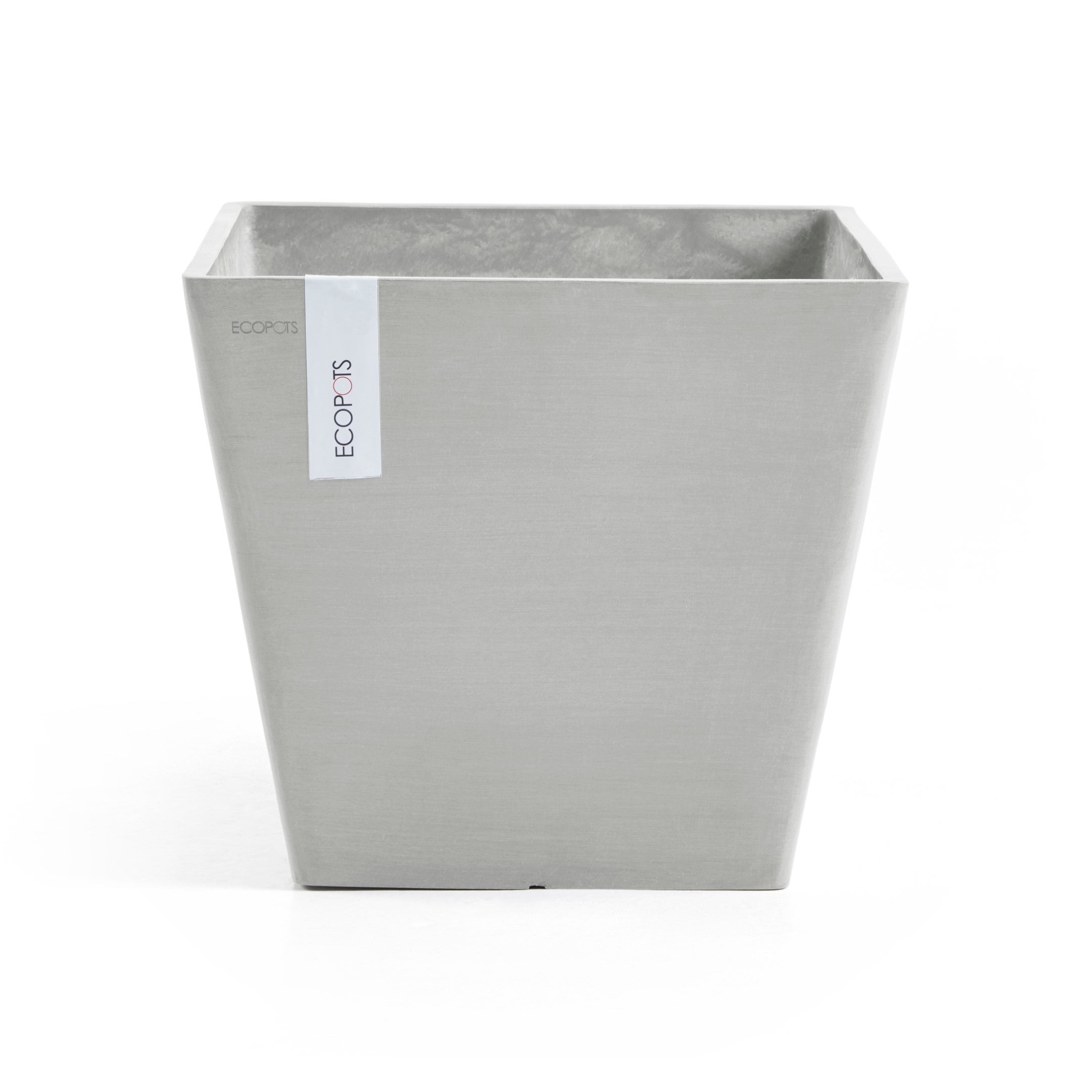 Sottovaso Quadrato ECOPOTS Rotterdam – Grigio Chiaro 27,5 Cm, In Plastica Riciclata, Per Interni/esterni - 3