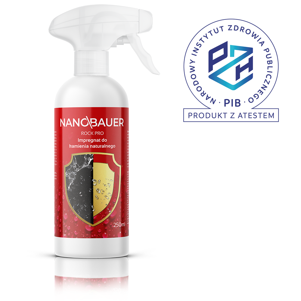 Impregnat do granitu marmuru bazaltu trawertynu łupku NANOBAUER 250ml / 5m²