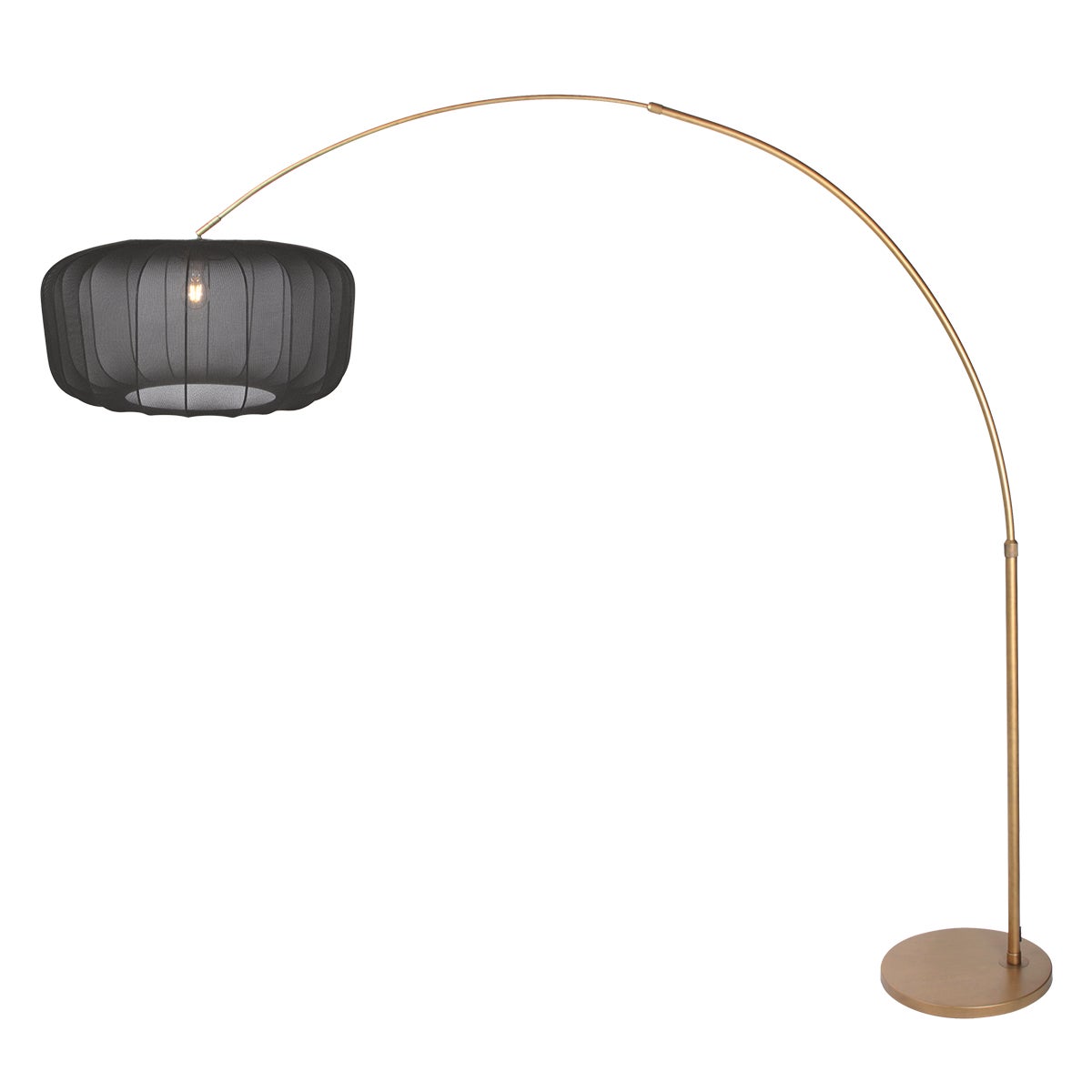Steinhauer - lampada da terra - Sparkled Light - bronzo - metallo tessile - lampada ad arco - E27 - 4674BR - 2