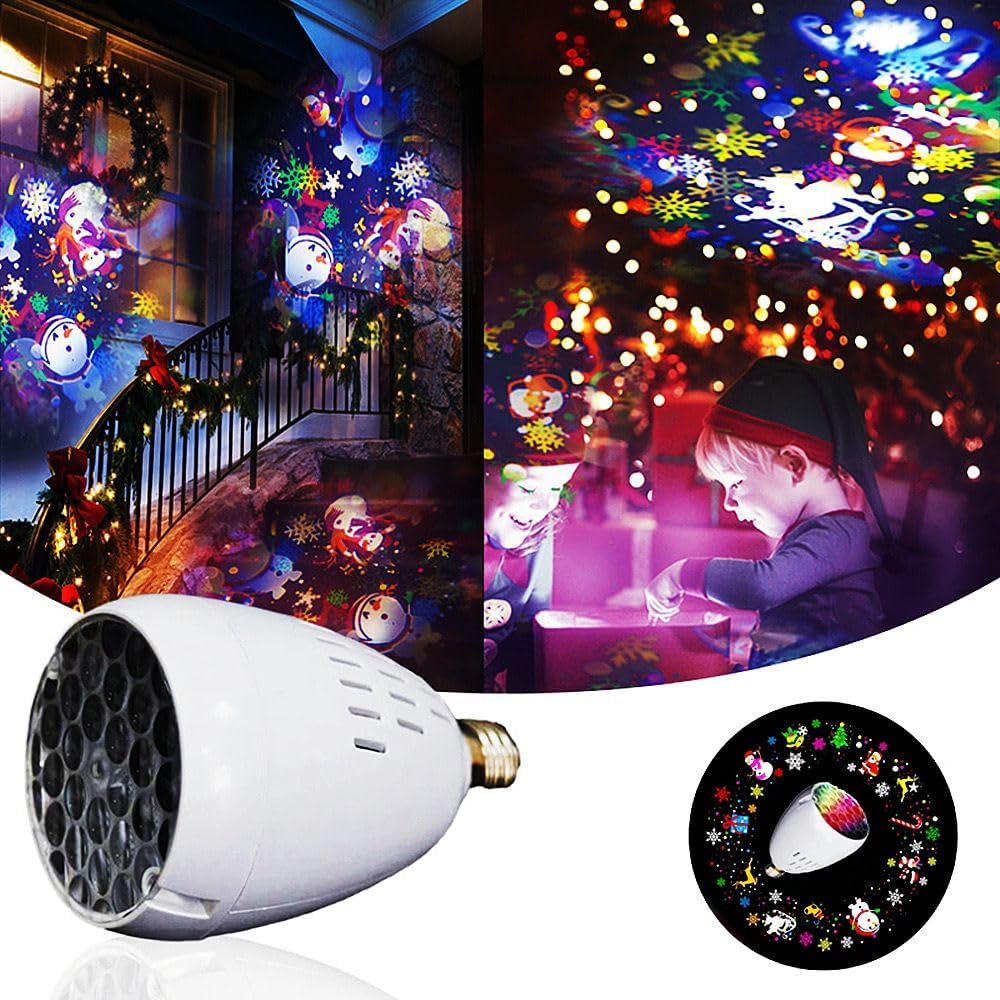 2 Luci LED RGB Per Feste - Rotanti 360&deg; Con Attacco E27 - Per Discoteca, Matrimoni E Compleanni