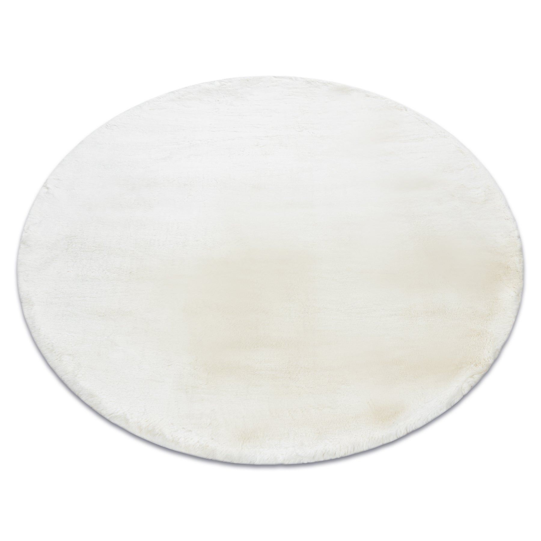 Dywan TEDDY NEW wool 45 koło Shaggy krem bardzo gruby, pluszowy koło 200 cm