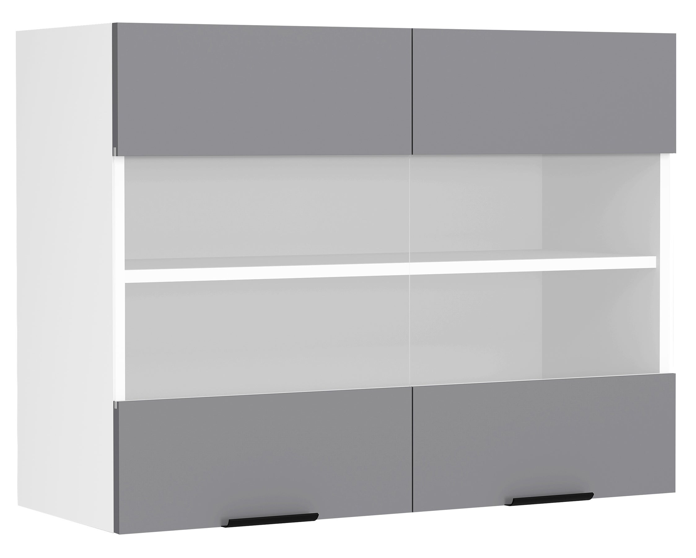 VCM Szafka wisząca na meble kuchenne Fasola Biały / Antracyt H. 60 x B. 80 x T. 31 cm