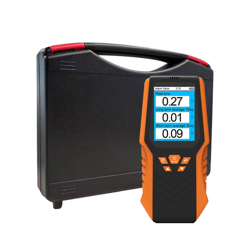 El detector de radón mide los niveles de radón en el aire de 0 a 270 pci/L. Recargable, color naranja， Detector de gas radón - 5