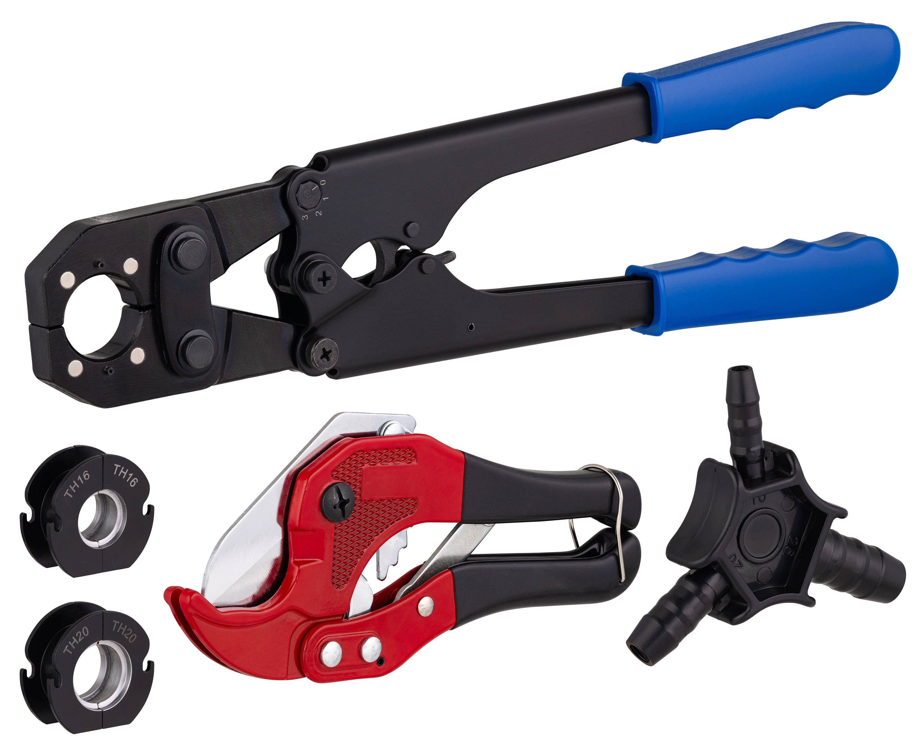 Set completo per la pressatura di raccordi su tubi multistrato QUICK PLOMBERIE - 4