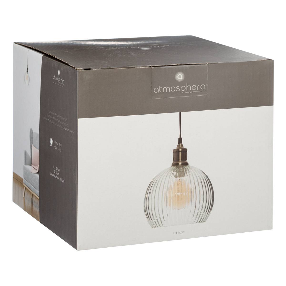 Lampada a sospensione Laye in vetro D20cm - 4