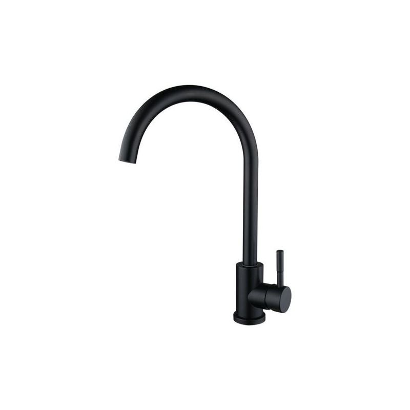 Robinet cuisine noir pivotant 360°, bec haut, eau froide/chaude | Leroy ...