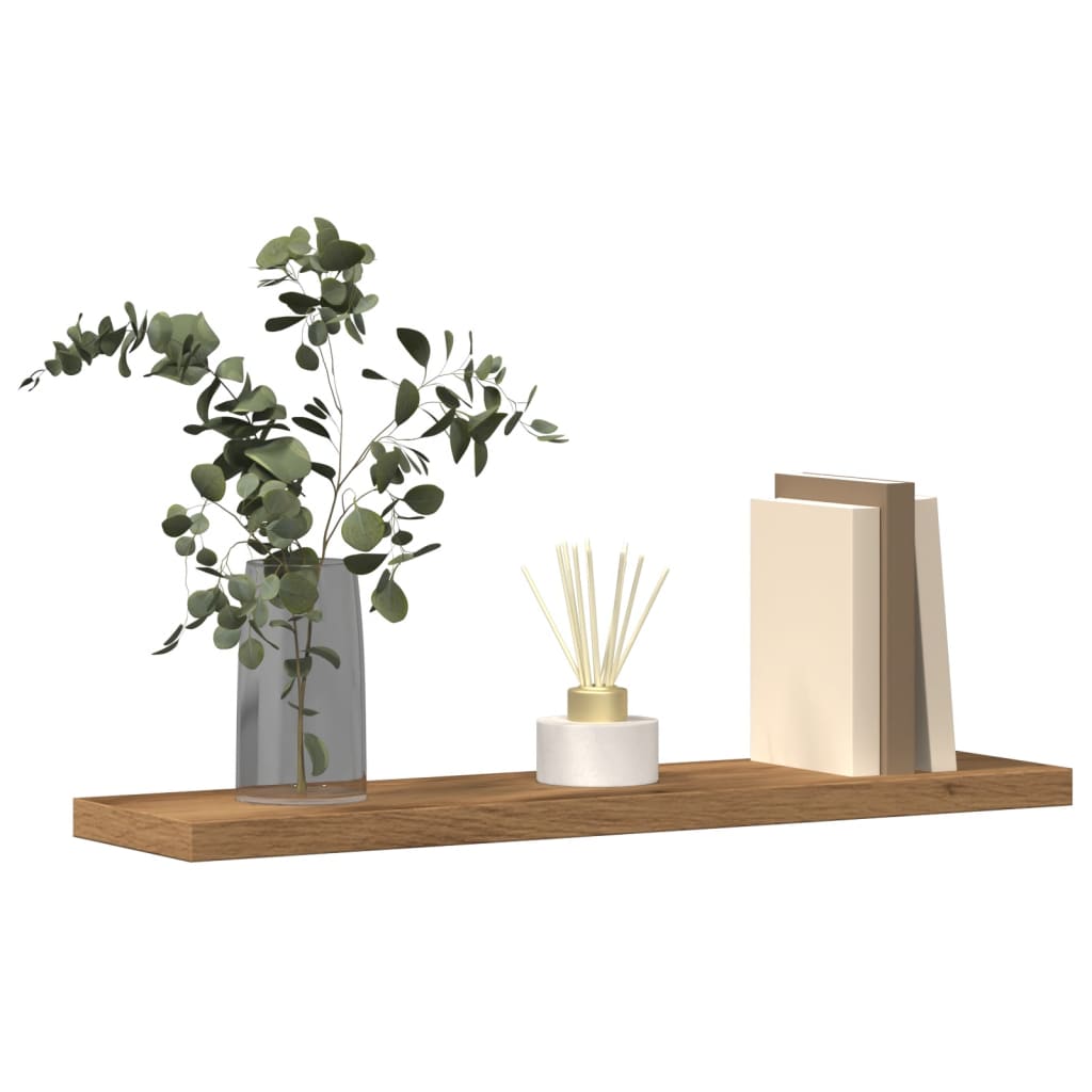 4 pcs Étagères murale | Étagère flottante | Étagères de rangements chêne artisanal 40x10x1,5 cm CFW54327 - 2