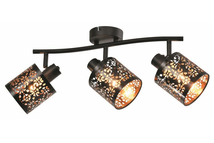 Lampa sufitowa wisząca Kiga czarna 3xE14x40W wym: 20 x 60 x 10 cm metal Reality