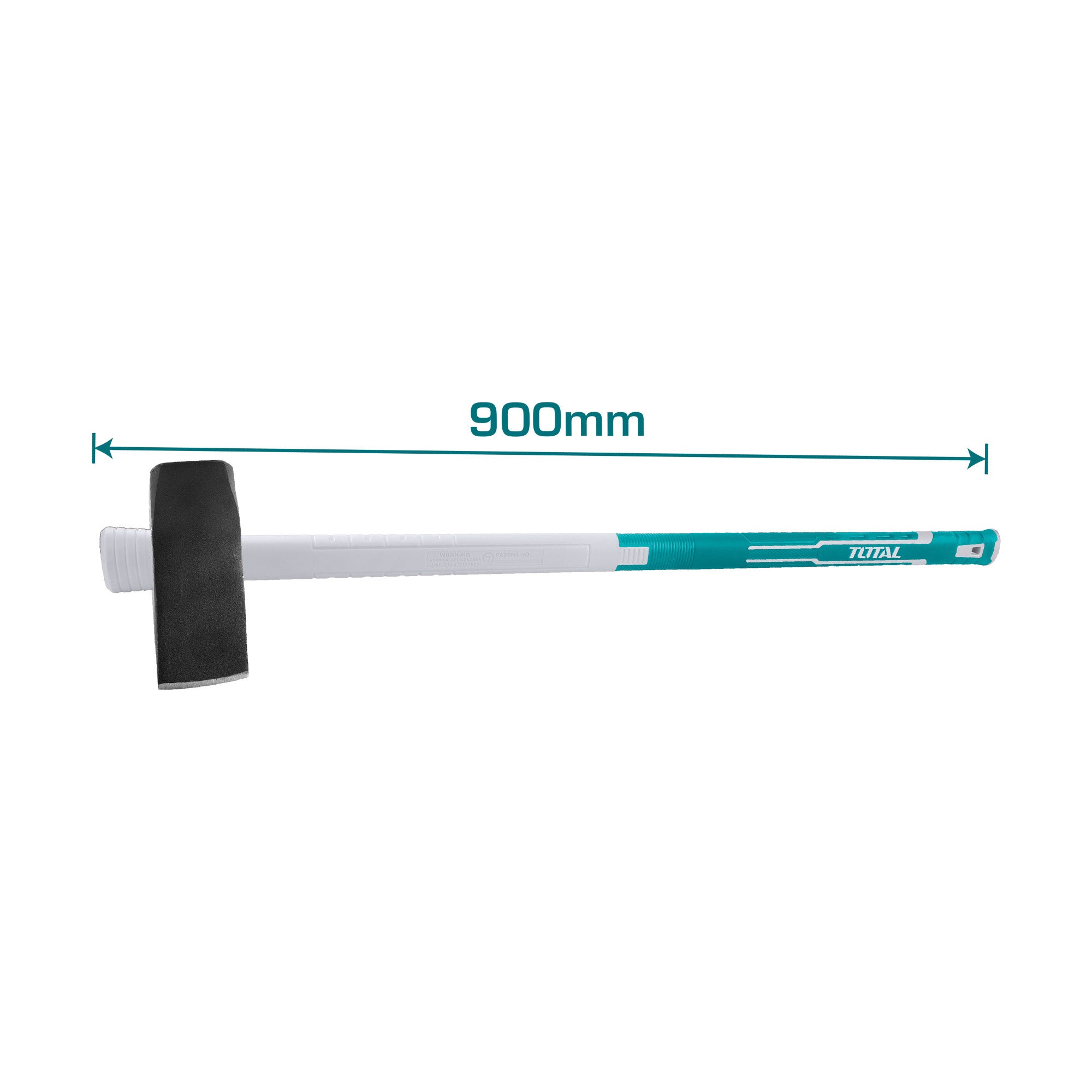 Masse à Fendre Le Bois TOTAL - 3 Kg, 900 Mm - Pour Bois Dur Et épais - Manche Fibre De Verre