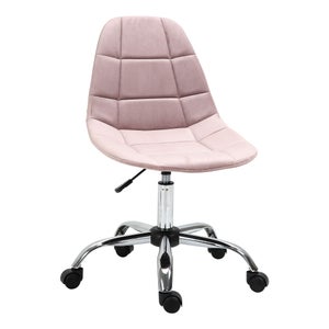 APICIZON Sedia Da Ufficio Senza Braccioli – Poltrona Scrivania Ergonomica Con Altezza Regolabile, Seduta Ampia In Tessuto, Per Studio E Trucco, Grigio, Portata 158kg - 2