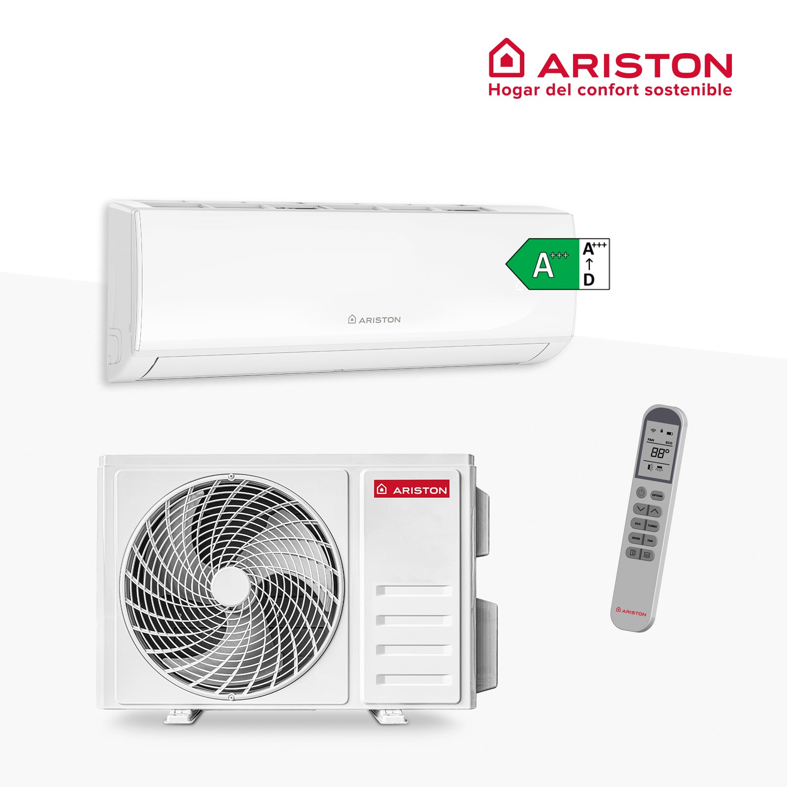 Aire acondicionado split, ariston, kios 50, mono split inverter 1x1, incluye unidad exterior, clase energetica a+++