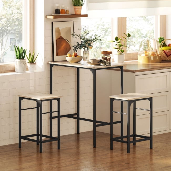 Set da pranzo con angolo cucina, 3 pezzi, tavolo da cucina piccolo e 2 Set da pranzo con angolo cucina, 3 pezzi, tavolo da cucina piccolo e 2