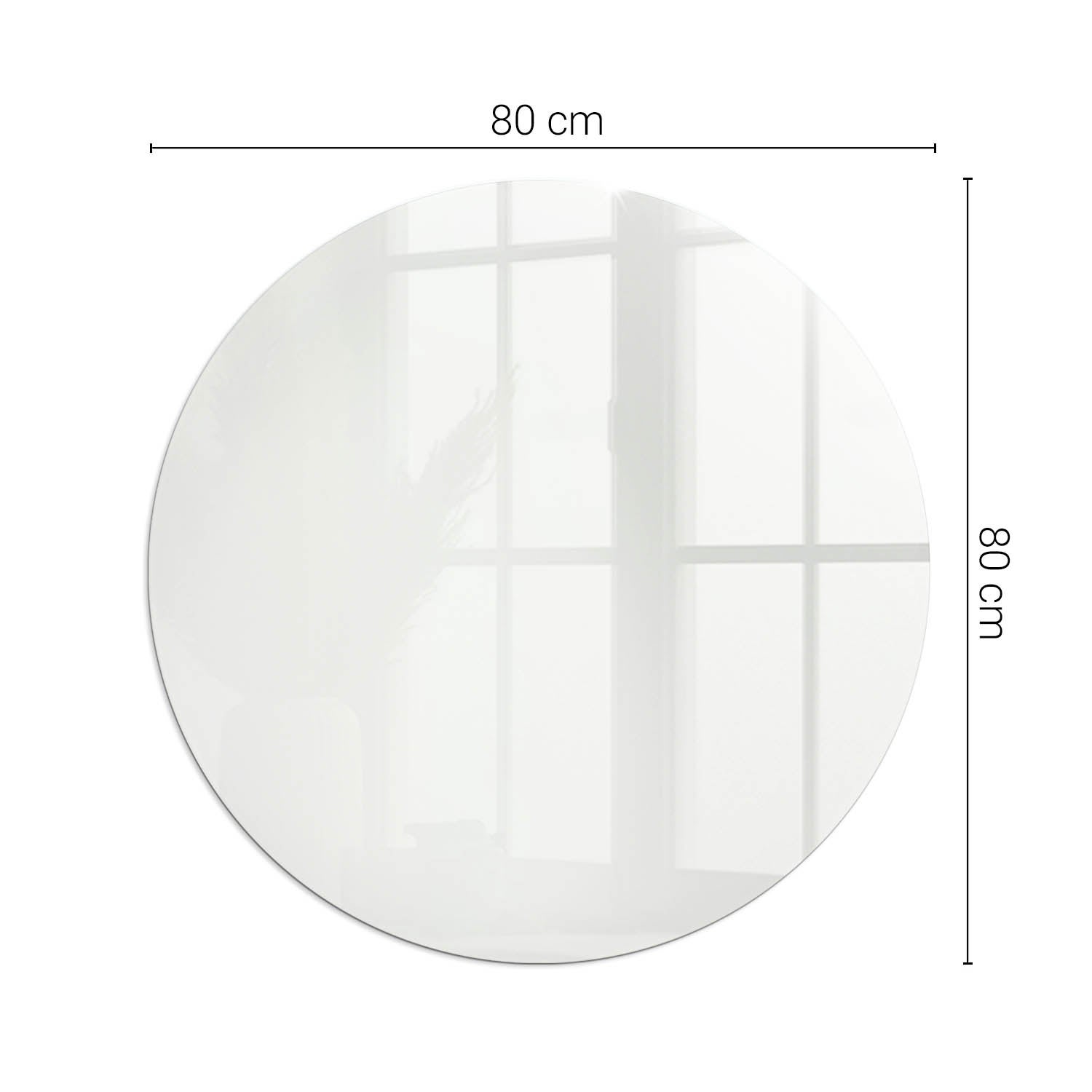 Szklana podkładka pod kominek ze szkła hartowanego - fi 80 cm - Kolor Ivory - TULUP - 2