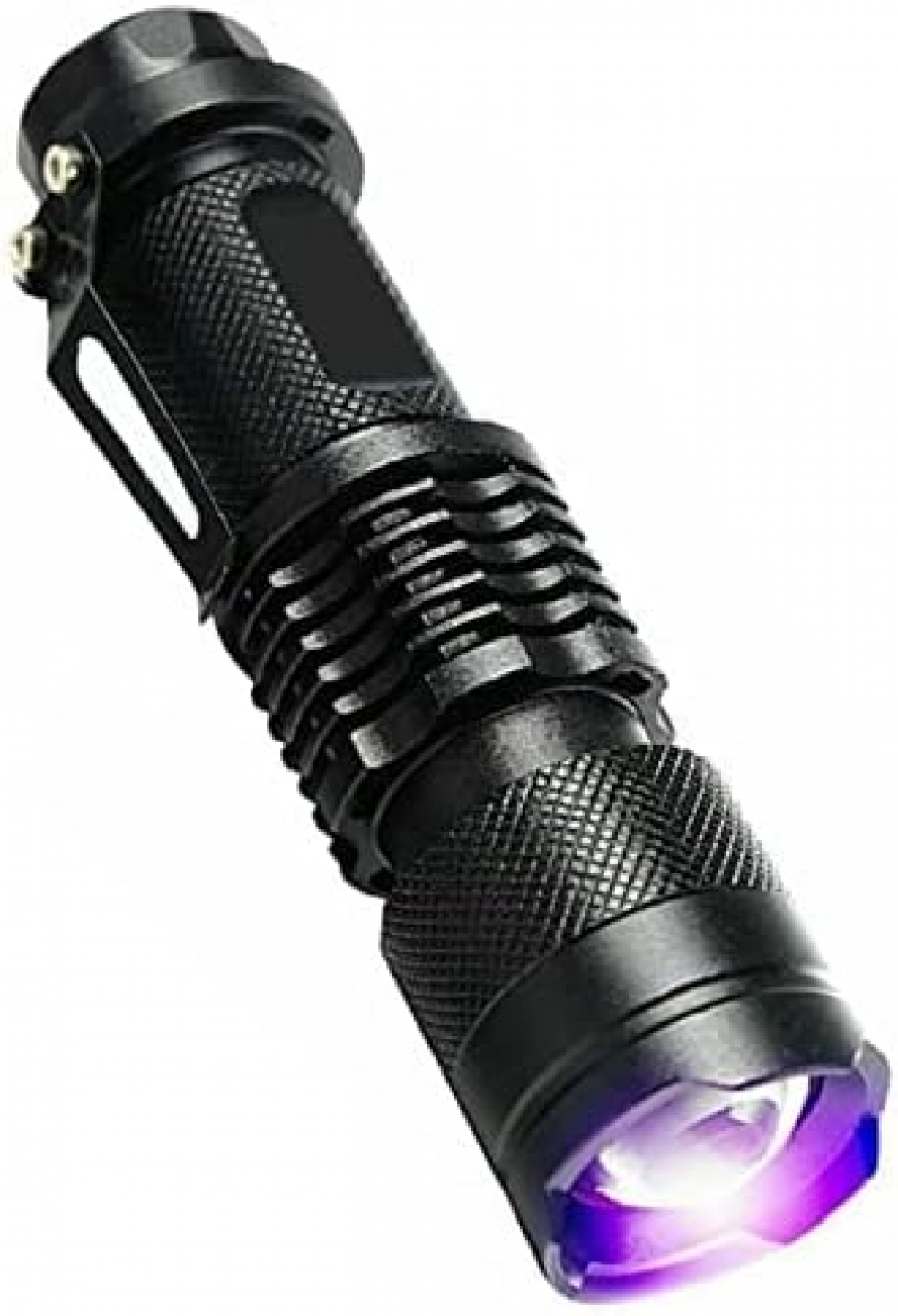 Latarka UV 365nm, ultrafioletowa latarka LED, światło czarne z zoomem do wykrywania pieniędzy, weryfikacji dokumentów, polowania na skorpiony