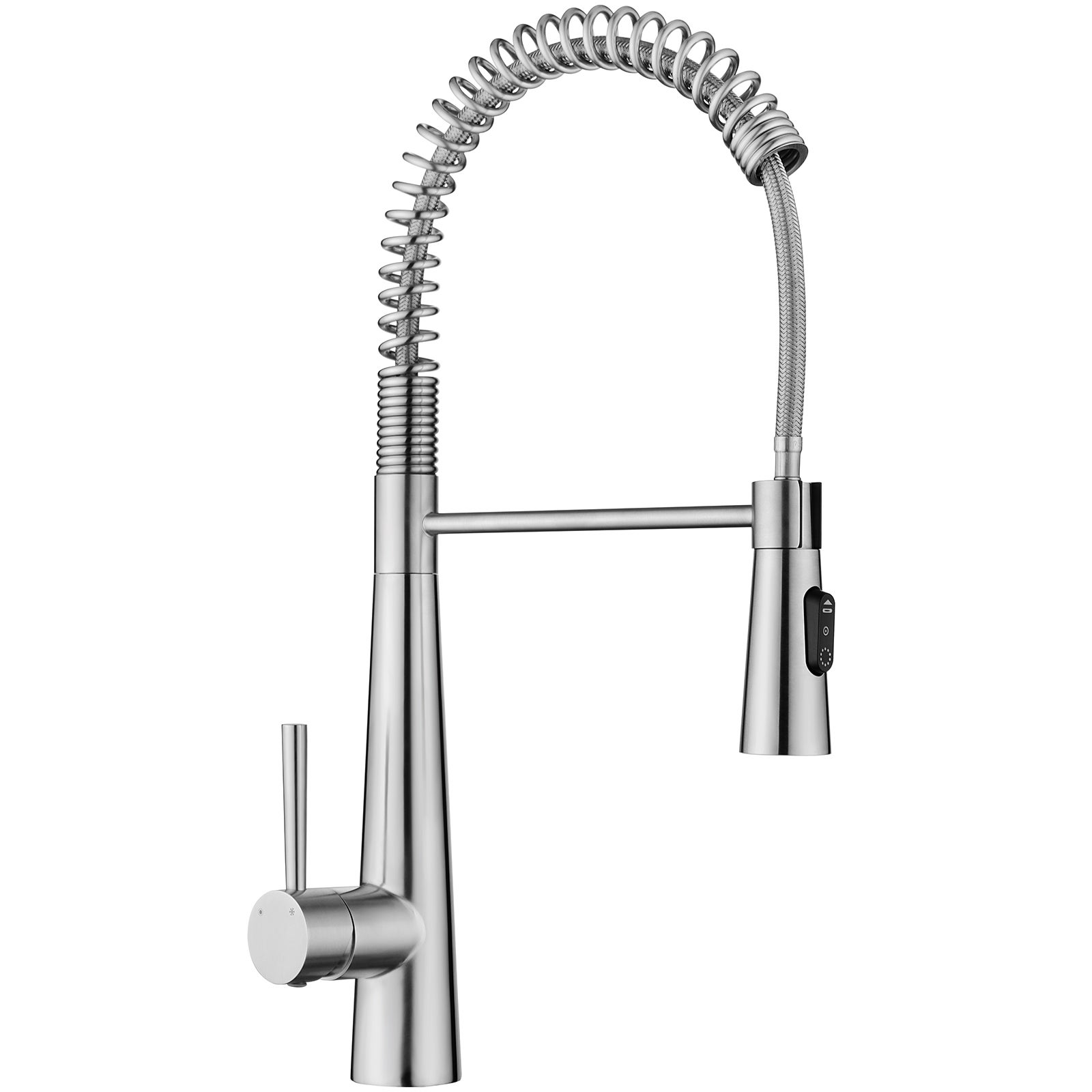 360° pull-out Mitigeur de douche de cuisine en nickel brossé Mitigeur à