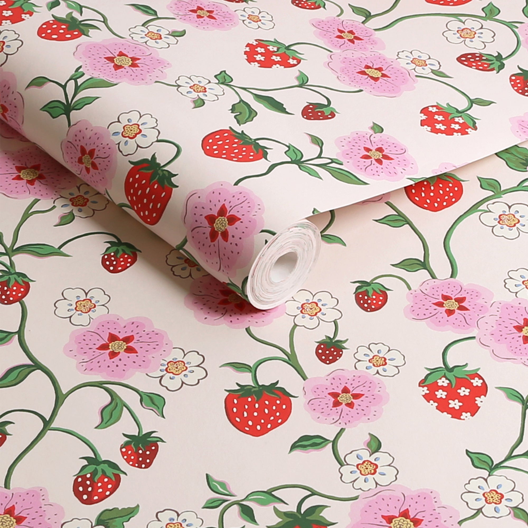 Cath Kidston Tapeta filzelinowa STRAWBERRY SPRING 10 m x 52 cm
