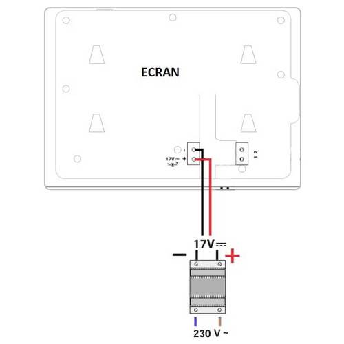 Extel Interphone Alimentation pour rail DIN gris - 2