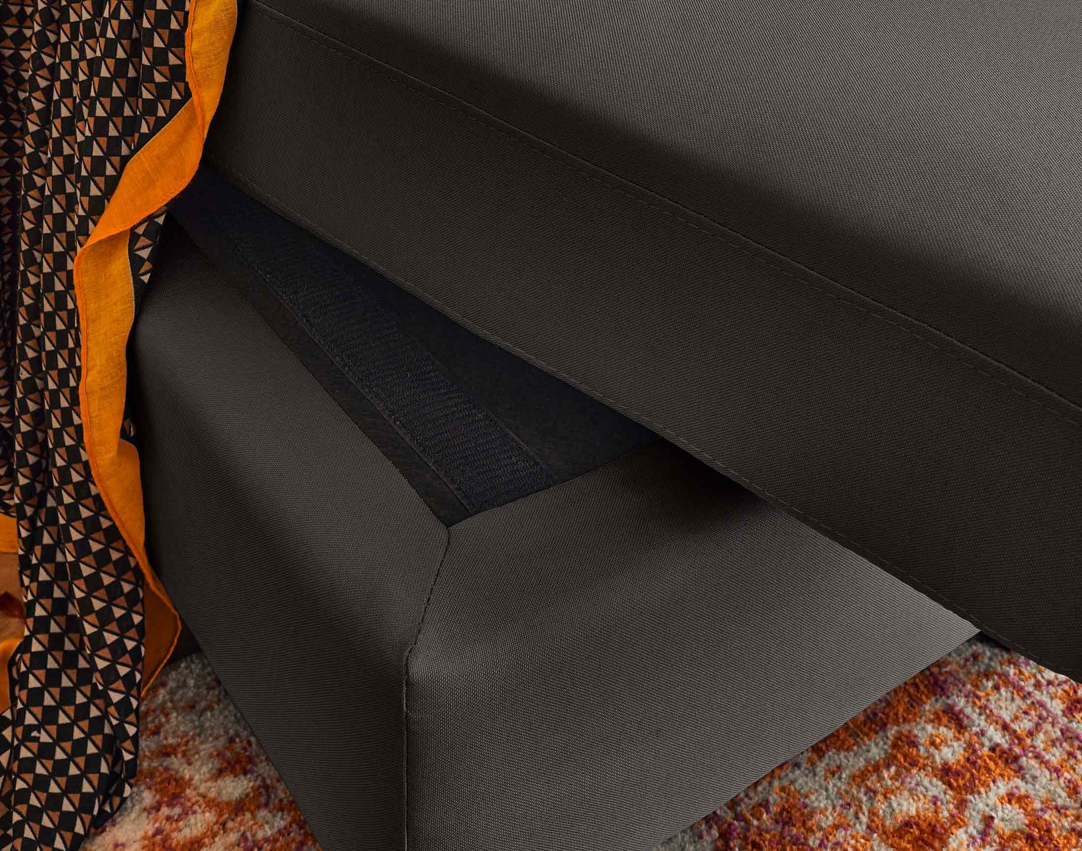 Canapé d'angle réversible 4 places en tissu gris foncé - VIANON - Best Mobilier - 4