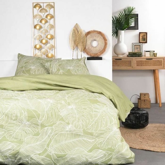 Housse de Couette SUNSHINE TODAY Floral Vert 240 x 260 cm