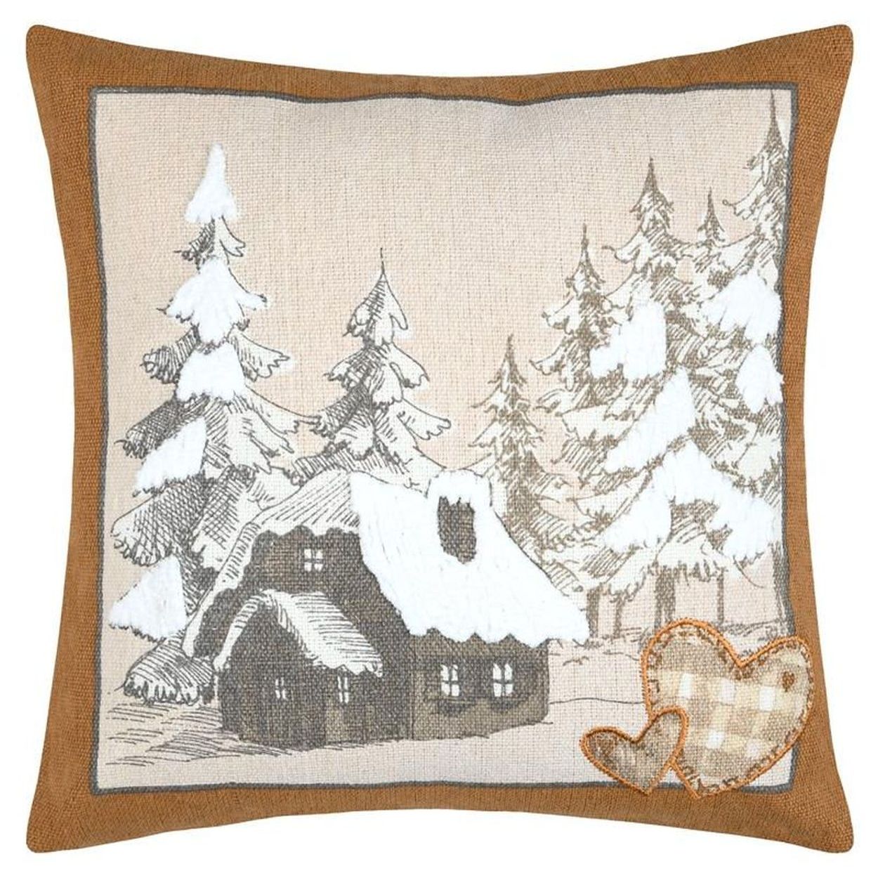 Poduszka WILDFOREST STOF dekoracyjna 45x45 cm las brązowa 1 szt.