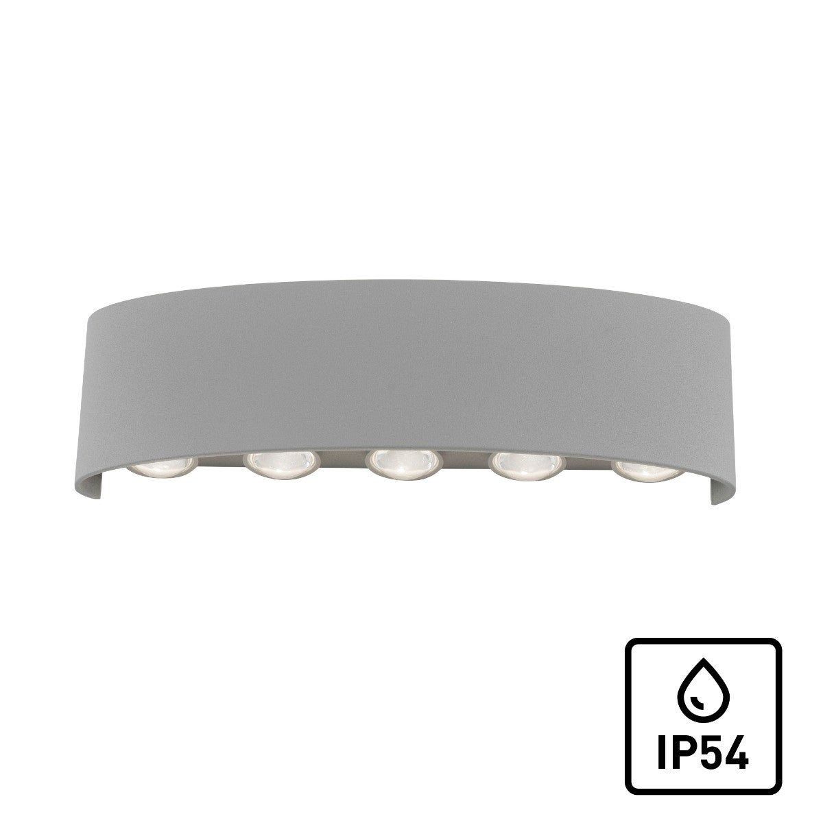 Kinkiet zewnętrzny CARLO LED 8W Ciepła biel 960lm srebrny wym: 8x27x4,7 cm IP54 Paul Neuhaus