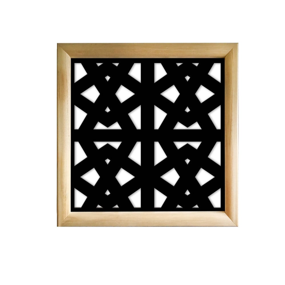 BALUSTRADA - Kwadratowe moduły dekoracyjne z drewna i PCV - Rozmiar 98x98 cm - Grubość 64 mm - Kolor wewnętrzny CZARNY