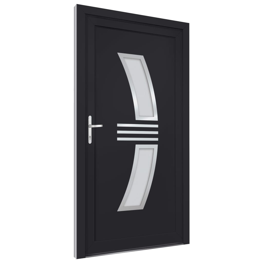 Puerta de entrada antracita 108x200 cm PVC - 3