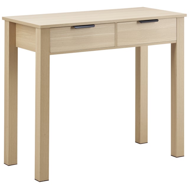 Petit Bureau Pliable 80 Cm Coeztt - Table D'appoint Compacte Pour Chambre Ou Télétravail - Pliage Facile, Rangement Fin (beige)