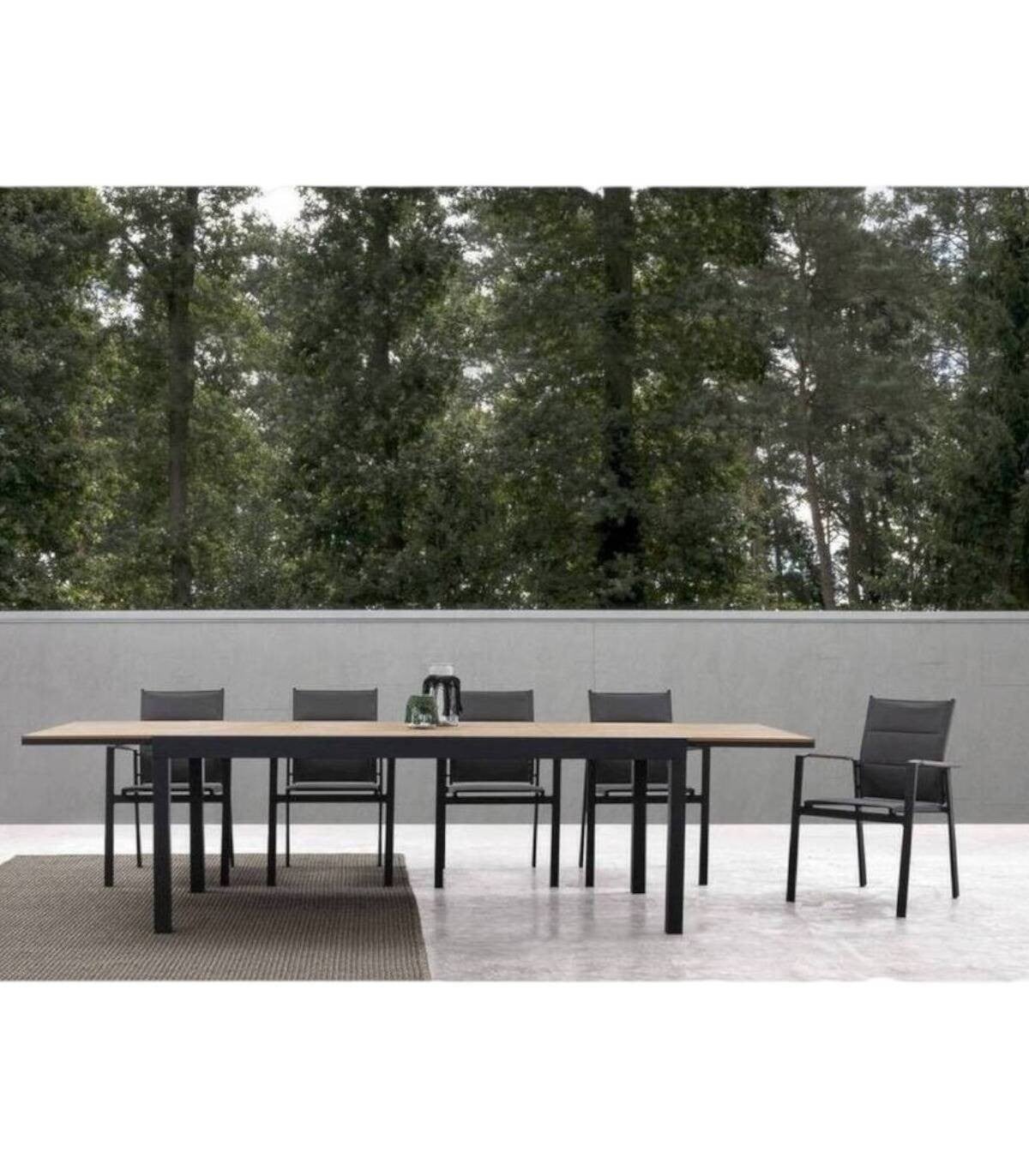 Bizzotto Kubik Anthracite Chaise avec accoudoir 662175 Pour l'extérieur - 4